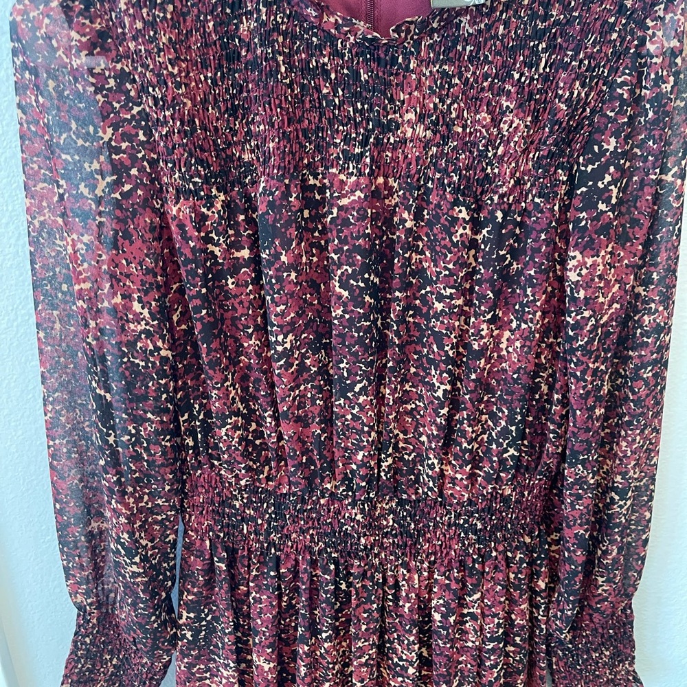 Taylor Red and Black Ruffled Tiered Mini Dress - Picture 5 of 6